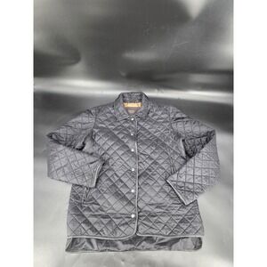 Coach Quilted Allover Print Button Up Jacket Nylon Size Medium